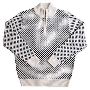 NEW LONG WHARF SUPPLY CO. men's edgartown seawell quarter zip sweater in cream